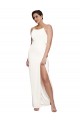 Long Sleeveless Stretch Satin Ivory Sheath Formal Evening Gown / Prom Dress / Bridesmaid Dress Edmonton