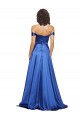 Sweep Train Sleeveless Stretch Satin Royal Blue A-Line Formal Evening Gown / Prom Dress / Bridesmaid Dress Edmonton
