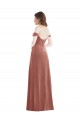 Long Sleeveless Stretch Velvet Cinnamon Rose A-Line Semi Formal Evening Dress / Prom Dress / Bridesmaid Dress Edmonton