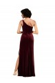 Long Sleeveless Stretch Velvet Burgundy Column Formal Evening Gown / Prom Dress / Bridesmaid Dress Edmonton