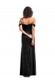 Long Sleeveless Stretch Velvet Black Off the Shoulder A-Line Formal Evening Gown / Prom Dress / Bridesmaid Dress Edmonton