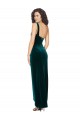 Long Sleeveless Stretch Velvet Dark Green Sheath High Low Evening Gown / Prom Dress / Bridesmaid Dress Edmonton